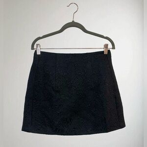 Forever 21 Black Textured Mini Skirt
